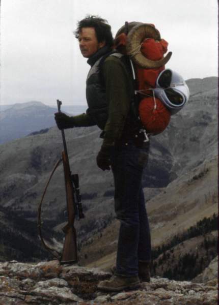 Packing out my Sun River bighorn - October, 1978.