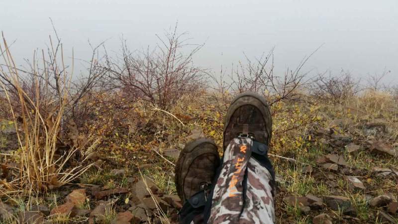 Sitting on a hill on day 2 of elk hunting. The fog kept rolling in and out all day.