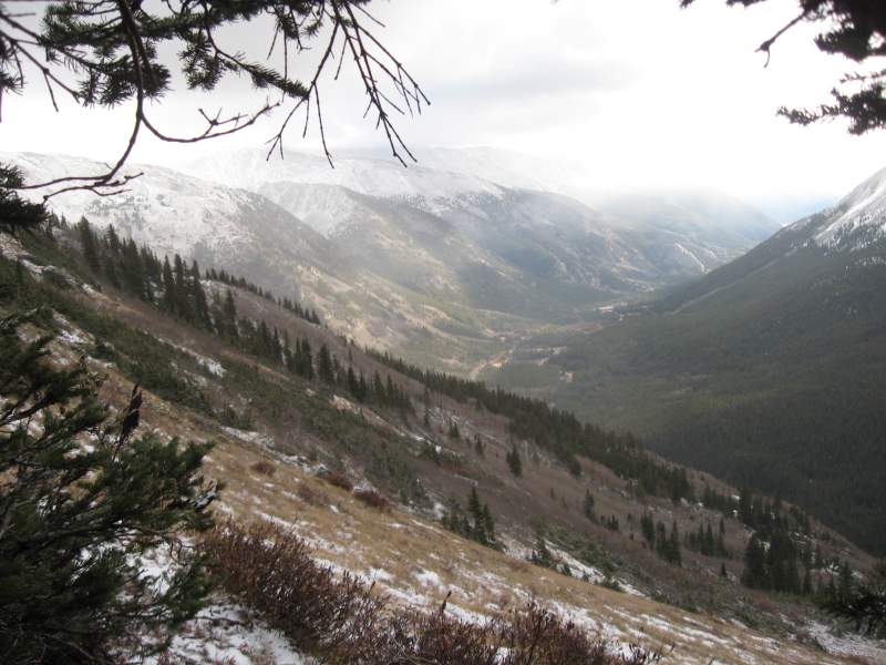 Storm coming in up in the high country.