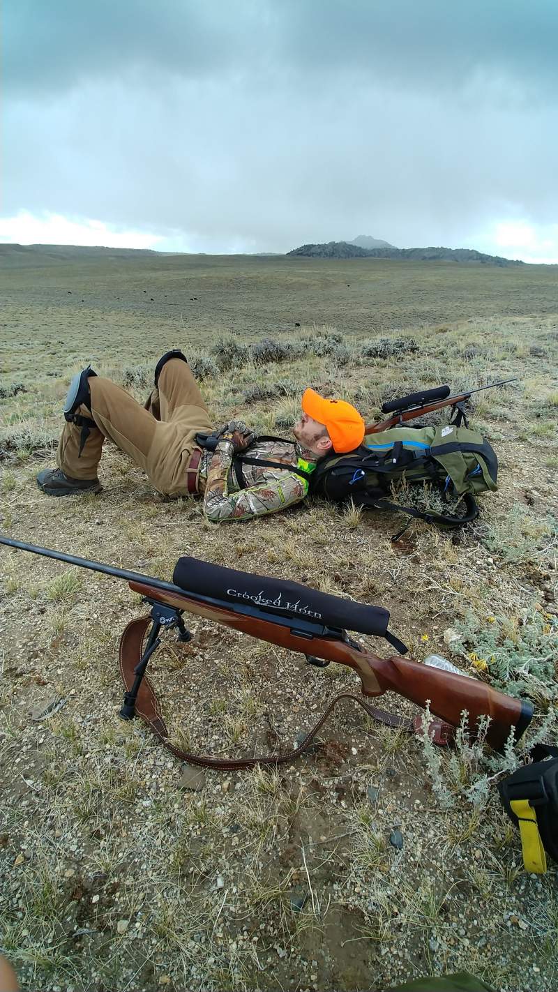 Taking a break and enjoying the views. My hunting partner, best friend and Brother.