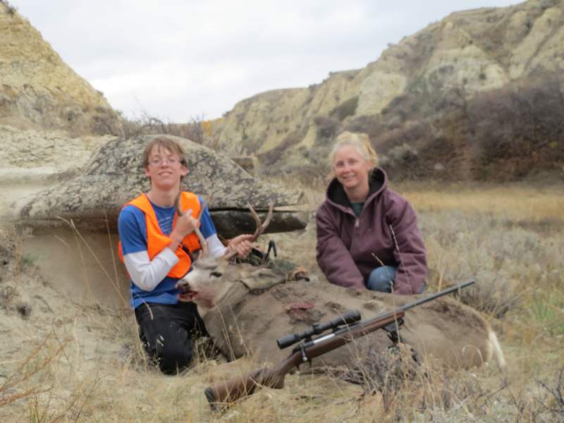 Tamber &amp; Joe with his deer