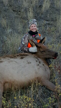 Tamber and her first elk