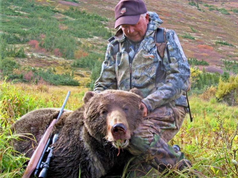 The 11th day of a 12-day hunt in the Selwyn Mountains of the Yukon!  I took this beautiful mountain grizzly after stalking within 250-yards with my 33