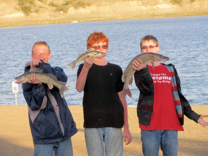 The boys and their fish