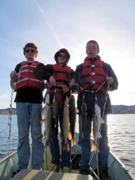 The boys with their fish