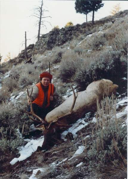 The longest shot I've ever tried on an elk - 410-yards.  1980.