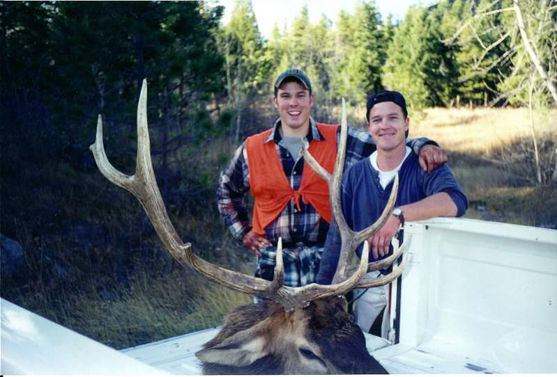 Tyler and his brother-in-law, Aaron took this bull together early in the morning of November 1, 1997.