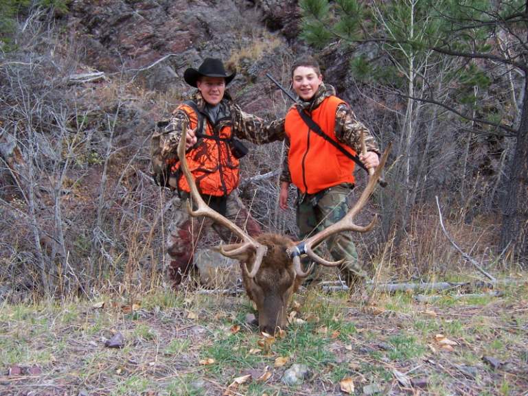 Tyler's 2005 Montana elk which was grandson, Dylan's first elk hunting experience.