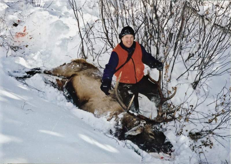 Tyler's Halloween, 2002 Bull after we pulled him out of a snowbank.