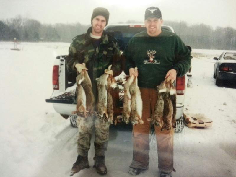 Wes and I. . puttin the hurts on the rabbit population