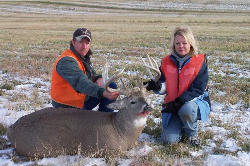 Wife's first Whitetail Buck