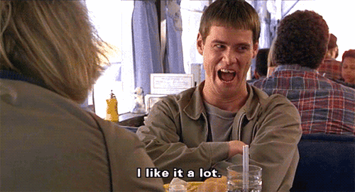 I Like It A Lot Jim Carrey In Dumb and Dumber Gif - ClickPix.org