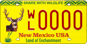 conservation-Share-with-Wildlife-license-plate-New-Mexico-elk